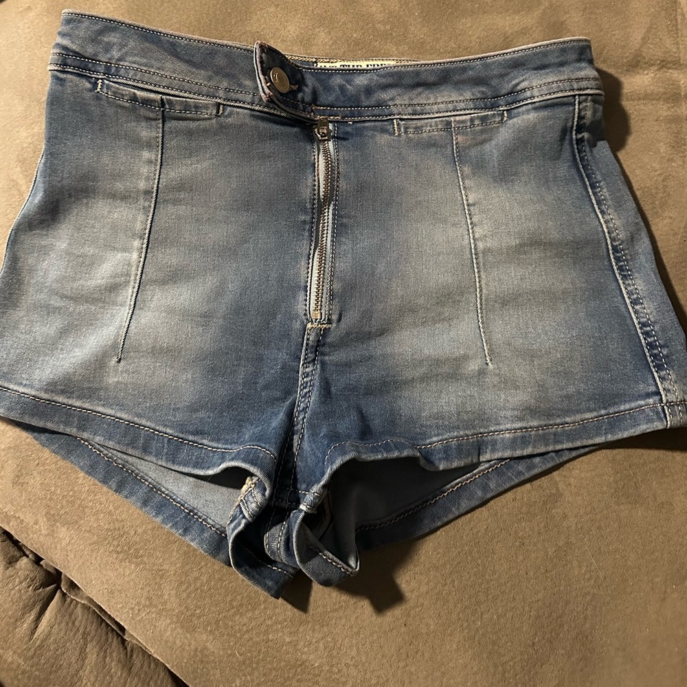 We The Free micro Light Blue Jean Shorts